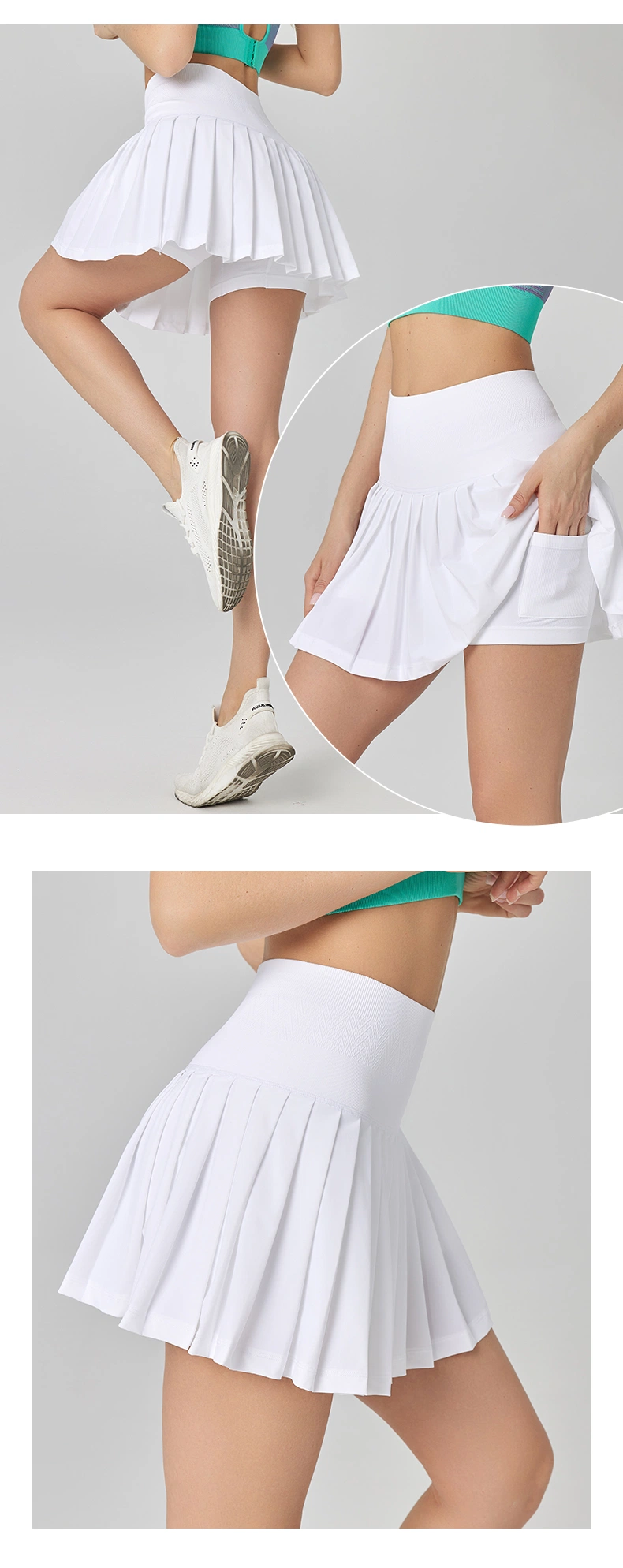 Womens Pleated Tennis Skirts with Pockets High Waisted Athletic Golf Skorts Skirts