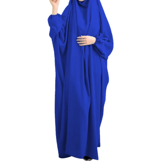 Vestido musulmán de alta calidad para mujeres Ropa de oración con capucha Jilbab Abaya con turbante Túnica larga Cubierta completa Vestido de Ramadán Abayas Ropa islámica